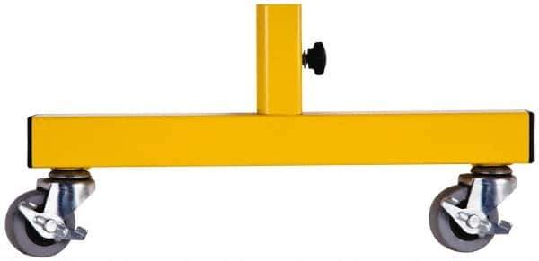 Made in USA - Aluminum and Steel Frame Caster Feet - Safety Yellow - Eagle Tool & Supply