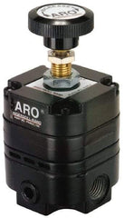 ARO/Ingersoll-Rand - 3/8 NPT Port, 14 CFM, Zinc Precision Constant Bleed Regulator - 2 to 25 psi Range, 150 Max psi Supply Pressure, 1/4" Gauge Port Thread, 2.12" Wide x 4.55" High - Eagle Tool & Supply