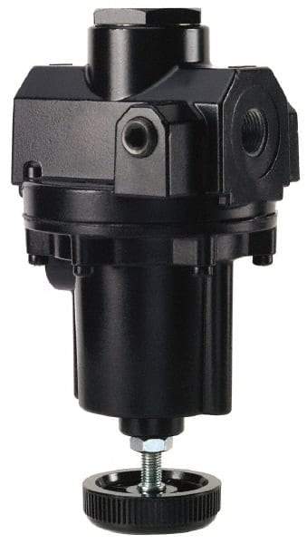 ARO/Ingersoll-Rand - 3/8 NPT Port, 200 CFM, Zinc Diaphragm Operated Regulator - 0 to 60 psi Range, 400 Max psi Supply Pressure, 1/4" Gauge Port Thread, 3.62" Wide x 7.2" High - Eagle Tool & Supply