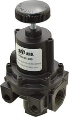 ARO/Ingersoll-Rand - 3/4 NPT Port, 200 CFM, Zinc Diaphragm Operated Regulator - 0 to 30 psi Range, 400 Max psi Supply Pressure, 1/4" Gauge Port Thread, 3.62" Wide x 7.2" High - Eagle Tool & Supply