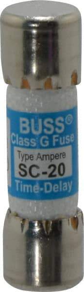 Cooper Bussmann - 170 VDC, 600 VAC, 20 Amp, Time Delay Size Rejecting/NonRejecting Fuse - Fuse Holder Mount, 1-13/32" OAL, 10 at DC, 100 at AC (RMS) kA Rating, 13/32" Diam - Eagle Tool & Supply