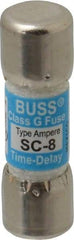 Cooper Bussmann - 170 VDC, 600 VAC, 8 Amp, Time Delay Size Rejecting/NonRejecting Fuse - Fuse Holder Mount, 1-5/16" OAL, 10 at DC, 100 at AC (RMS) kA Rating, 13/32" Diam - Eagle Tool & Supply