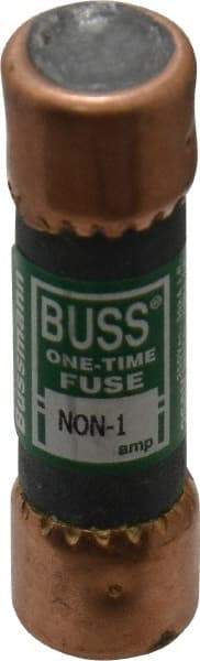 Cooper Bussmann - 125 VDC, 250 VAC, 1 Amp, Fast-Acting General Purpose Fuse - Fuse Holder Mount, 50.8mm OAL, 50 at AC/DC kA Rating, 9/16" Diam - Eagle Tool & Supply