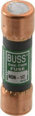 Cooper Bussmann - 125 VDC, 250 VAC, 0.5 Amp, Fast-Acting General Purpose Fuse - Fuse Holder Mount, 50.8mm OAL, 50 at AC/DC kA Rating, 9/16" Diam - Eagle Tool & Supply