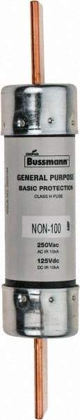 Cooper Bussmann - 125 VDC, 250 VAC, 100 Amp, Fast-Acting General Purpose Fuse - Bolt-on Mount, 5-7/8" OAL, 10 (RMS Symmetrical) kA Rating, 1-1/16" Diam - Eagle Tool & Supply