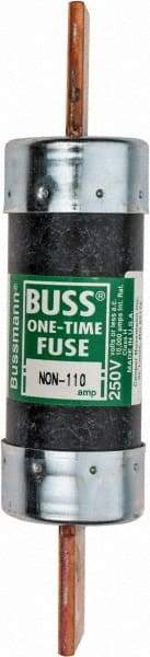 Cooper Bussmann - 125 VDC, 250 VAC, 110 Amp, Fast-Acting General Purpose Fuse - Bolt-on Mount, 7-1/8" OAL, 10 (RMS Symmetrical) kA Rating, 1-9/16" Diam - Eagle Tool & Supply