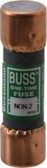 Cooper Bussmann - 125 VDC, 250 VAC, 2 Amp, Fast-Acting General Purpose Fuse - Fuse Holder Mount, 50.8mm OAL, 50 at AC/DC kA Rating, 9/16" Diam - Eagle Tool & Supply