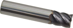 Niagara Cutter - 5/8", 3/4" LOC, 5/8" Shank Diam, 3" OAL, 5 Flute, Solid Carbide Square End Mill - Single End, TiAlN Finish, Spiral Flute, 45° Helix, Centercutting, Right Hand Cut, Right Hand Flute, Series S545 - Eagle Tool & Supply