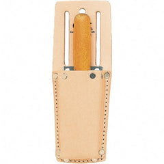 CLC - Knife Holster with 1 Pocket - Leather, Natural (Color), 2" Wide x 6" High x 1-1/4" Deep - Eagle Tool & Supply