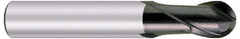 OSG - 3mm Diam, 4.5mm LOC, 2 Flute Solid Carbide Ball End Mill - TiAlN Finish, Single End, 50mm OAL, 6mm Shank Diam, Spiral Flute - Eagle Tool & Supply