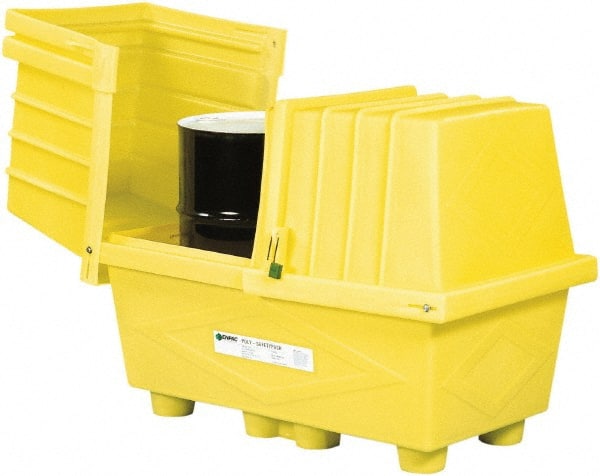 Enpac - Drum Storage Units & Lockers Type: Drum Storage Locker w/Drain Number of Drums: 2 - Eagle Tool & Supply