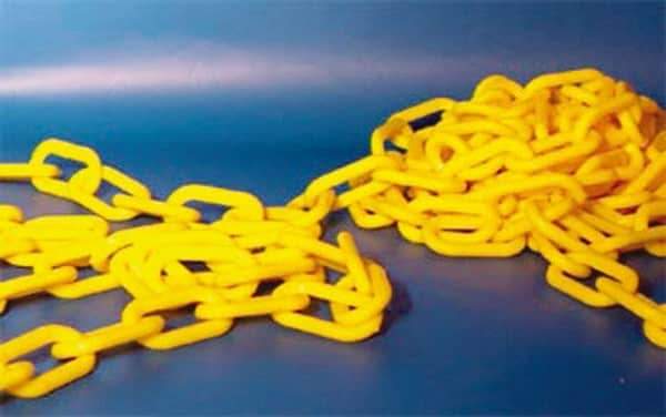 NMC - 100' Long x 2" Wide Plastic Chain - White - Eagle Tool & Supply
