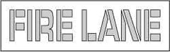 NMC - Fire Lane Stencil - 4 Inch High x 22 Inch Wide Character x 0.06 Inch Thick, Polyethylene, English - Eagle Tool & Supply