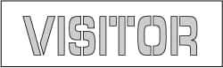 NMC - Visitor Stencil - 4 Inch High x 20 Inch Wide Character x 0.06 Inch Thick, Polyethylene, English - Eagle Tool & Supply