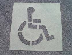 NMC - Handicapped Symbol Stencil - 38 Inch High x 34 Inch Wide Character x 0.06 Inch Thick, Polyethylene - Eagle Tool & Supply