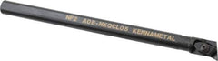 Kennametal - NP.., 17.5° Lead Angle A-NKQC Internal Left Hand Indexable Profiling Toolholder - 1/2" Shank Width, 8" Long, Steel, Through Coolant - Eagle Tool & Supply