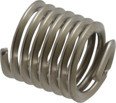 Recoil - 7/16-14 UNC, 0.656" OAL, Free Running Helical Insert - 7-3/8 Free Coils, Tanged, Stainless Steel, 1-1/2D Insert Length - Eagle Tool & Supply