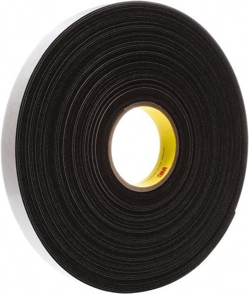 3M - 108' Long x 1" Wide, High Density Foam Tape Weatherstripping - 1/16" Door Thickness, Vinyl - Eagle Tool & Supply