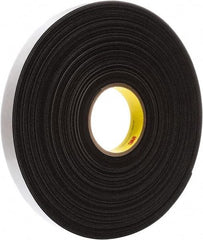 3M - 108' Long x 1" Wide, High Density Foam Tape Weatherstripping - 1/16" Door Thickness, Vinyl - Eagle Tool & Supply