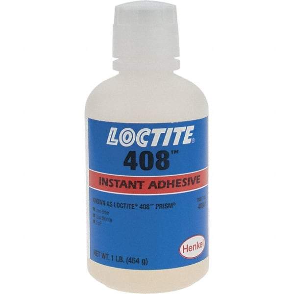 Loctite - 16 oz Bottle Clear Instant Adhesive - 408 1 LB BOTTLE PRISM INSTANT ADHESIVE - Eagle Tool & Supply