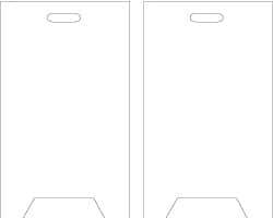 NMC - Blank - No Legend, 12" Wide x 20" High, Plastic Floor Sign - A-Frame, White, For Accident Prevention - Eagle Tool & Supply