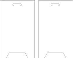 NMC - Blank - No Legend, 12" Wide x 20" High, Plastic Floor Sign - A-Frame, White, For Accident Prevention - Eagle Tool & Supply