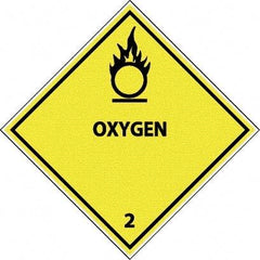 NMC - Oxygen DOT Shipping Label - 4" High x 4" Wide - Eagle Tool & Supply