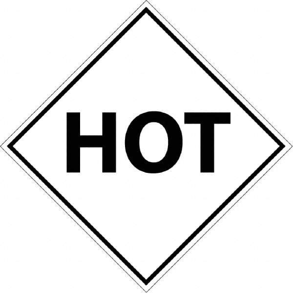 NMC - 10-3/4" Wide x 10-3/4" High, Rigid Plastic Placard - Black on White, UV Resistant, Chemical Resistant, Graffiti Proof - Eagle Tool & Supply