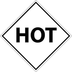 NMC - 10-3/4" Wide x 10-3/4" High, Rigid Plastic Placard - Black on White, UV Resistant, Chemical Resistant, Graffiti Proof - Eagle Tool & Supply