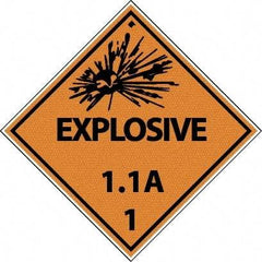 NMC - Explosives 1.1A Shipping Label - 4" High x 4" Wide - Eagle Tool & Supply