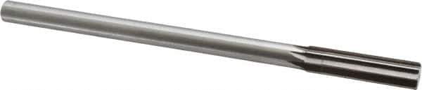 Interstate - 0.508" High Speed Steel 6 Flute Chucking Reamer - Straight Flute, 7/16" Straight Shank, 2" Flute Length, 8" OAL - Eagle Tool & Supply