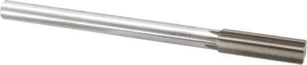 Interstate - 0.744" High Speed Steel 6 Flute Chucking Reamer - Straight Flute, 5/8" Straight Shank, 2-1/2" Flute Length, 9-1/2" OAL - Eagle Tool & Supply