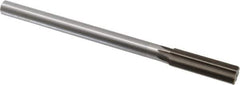 Interstate - 0.67" High Speed Steel 6 Flute Chucking Reamer - Straight Flute, 9/16" Straight Shank, 2-1/4" Flute Length, 9" OAL - Eagle Tool & Supply
