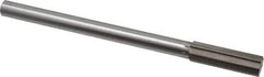 Interstate - 0.698" High Speed Steel 6 Flute Chucking Reamer - Straight Flute, 9/16" Straight Shank, 2-1/4" Flute Length, 9" OAL - Eagle Tool & Supply