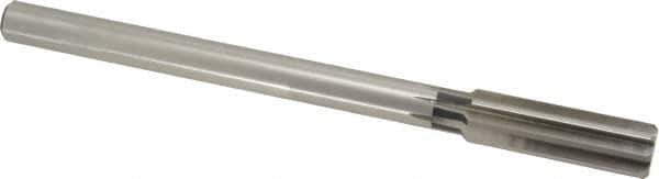 Interstate - 0.799" High Speed Steel 6 Flute Chucking Reamer - Straight Flute, 5/8" Straight Shank, 2-1/2" Flute Length, 9-1/2" OAL - Eagle Tool & Supply