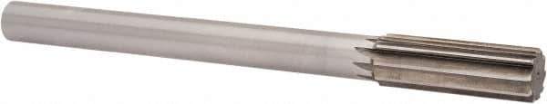 Interstate - 0.879" High Speed Steel 6 Flute Chucking Reamer - Straight Flute, 3/4" Straight Shank, 2-5/8" Flute Length, 10" OAL - Eagle Tool & Supply