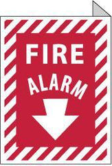 NMC - Fire Alarm, Aluminum Fire Sign - 9" Wide x 12" High - Eagle Tool & Supply