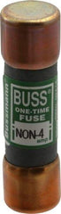 Cooper Bussmann - 125 VDC, 250 VAC, 4 Amp, Fast-Acting General Purpose Fuse - Fuse Holder Mount, 50.8mm OAL, 50 at AC/DC kA Rating, 9/16" Diam - Eagle Tool & Supply