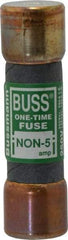 Cooper Bussmann - 125 VDC, 250 VAC, 5 Amp, Fast-Acting General Purpose Fuse - Fuse Holder Mount, 50.8mm OAL, 50 at AC/DC kA Rating, 9/16" Diam - Eagle Tool & Supply