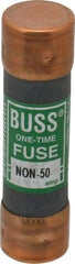 Cooper Bussmann - 125 VDC, 250 VAC, 50 Amp, Fast-Acting General Purpose Fuse - Fuse Holder Mount, 76.2mm OAL, 50 at AC/DC kA Rating, 13/16" Diam - Eagle Tool & Supply