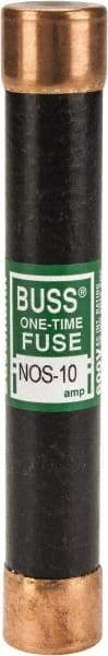 Cooper Bussmann - 600 VAC, 10 Amp, Fast-Acting General Purpose Fuse - Fuse Holder Mount, 127mm OAL, 50 at AC/DC kA Rating, 13/16" Diam - Eagle Tool & Supply