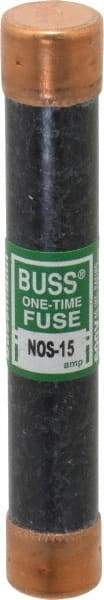 Cooper Bussmann - 600 VAC, 15 Amp, Fast-Acting General Purpose Fuse - Fuse Holder Mount, 127mm OAL, 50 at AC/DC kA Rating, 13/16" Diam - Eagle Tool & Supply