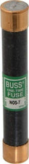 Cooper Bussmann - 600 VAC, 7 Amp, Fast-Acting General Purpose Fuse - Fuse Holder Mount, 127mm OAL, 50 at AC/DC kA Rating, 13/16" Diam - Eagle Tool & Supply