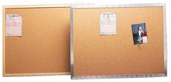 UNIVERSAL - 36" Wide x 24" High Open Cork Bulletin Board - Aluminum Frame, Natural Tan - Eagle Tool & Supply