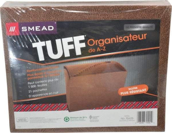 SMEAD - 10 x 12", Letter Size, Brown, A-Z Indexed Expanding Files - 1 per Box - Eagle Tool & Supply