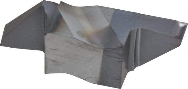 Kennametal - 4125NGD K Grade KC5010, 3.18mm Cutting Width Carbide Grooving Insert - 6.35mm Max Depth of Cut, Right Hand, 0.19mm Corner Radius, TiAlN Finish - Eagle Tool & Supply