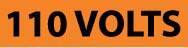 NMC - Electrical Markers Label - Legend: 110 Volts, English, Black & Orange, 9" Long x 2-1/4" High, Sign Muscle Finish - Eagle Tool & Supply