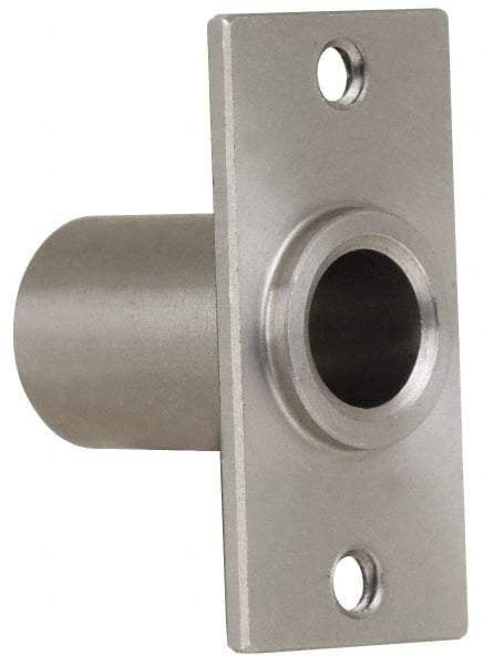 Gibraltar - 5/16" Pin Diam, #6-32 Mounting Hole, Rectangle Flange, Stainless Steel Quick Release Pin Receptacle - 1" Between Mount Hole Center, 0.783" Depth, 15/32" Diam, Grade 303 - Eagle Tool & Supply
