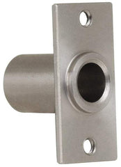 Gibraltar - 5/16" Pin Diam, #6-32 Mounting Hole, Rectangle Flange, Stainless Steel Quick Release Pin Receptacle - 1" Between Mount Hole Center, 0.783" Depth, 15/32" Diam, Grade 303 - Eagle Tool & Supply