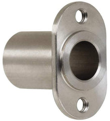 Gibraltar - 1/2" Pin Diam, #10-32 Mounting Hole, Oblong Flange, Stainless Steel Quick Release Pin Receptacle - 1-1/8" Between Mount Hole Center, 1.195" Depth, 3/4" Diam, Grade 303 - Eagle Tool & Supply